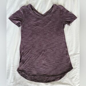 Lululemon Athletica Short Sleeve Heathered Purple Tee